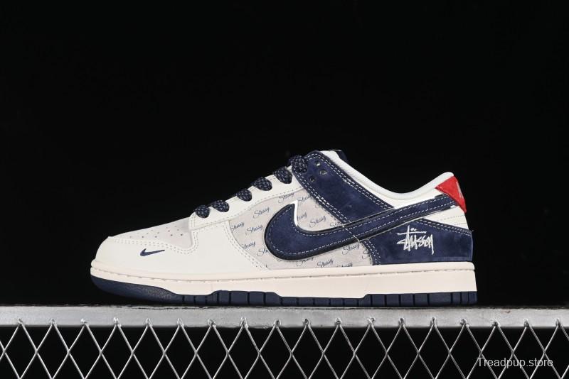 Nike SB Dunk Low Stussy Anniversary Edition Custom Premium Low-Top Skateboarding Shoes - XX2025-609