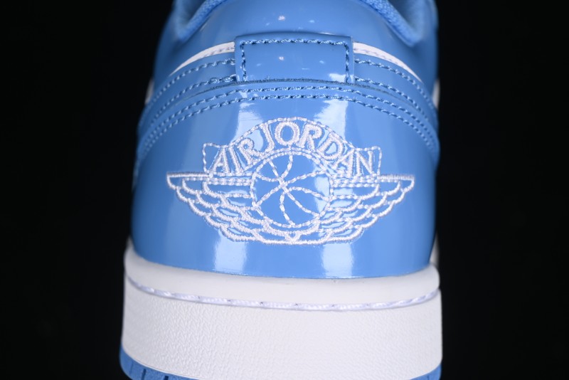 Nike Air Jordan 1 Low AJ1 Patent Leather Blue Casual Sneakers - FZ2138-114