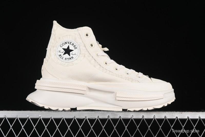 Converse Lifestyle Run Star Legacy Platform High Top Canvas Shoes with Mini Bow and Lace Trim - A10027C