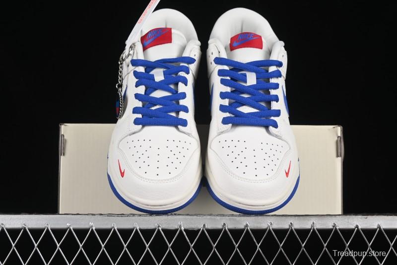 Nike SB Dunk Low Champion Collaboration - Blue Swoosh Anniversary Custom Low-Top Casual Skate Shoes - KK1333-001
