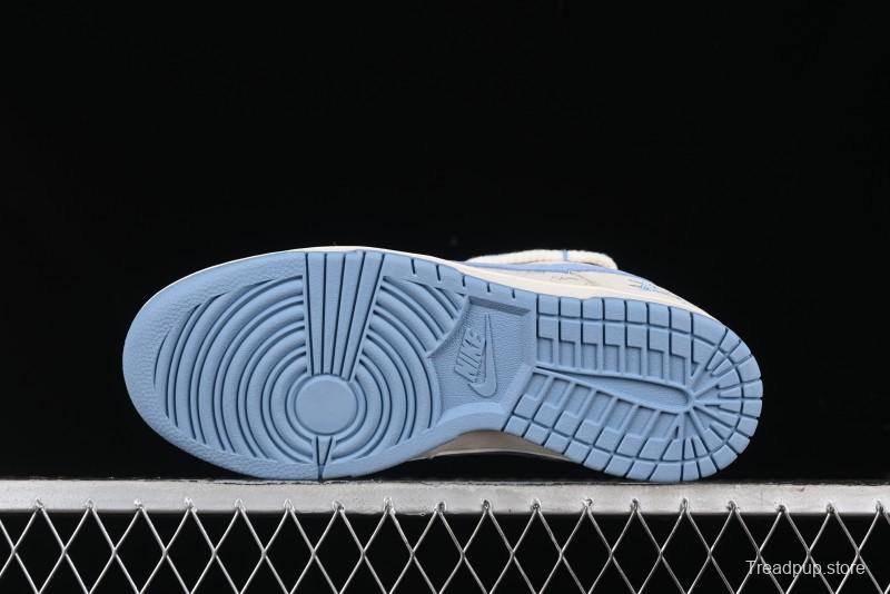 Nike SB Dunk Low Stussy Anniversary Edition Customized Low-Top Casual Skate Shoes with Blue Swoosh - SJ2068-279