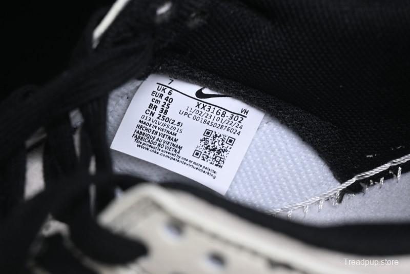 Nike SB Dunk Low Supreme Collaboration - Black Stitch Mini Swoosh Custom Low-Top Casual Skate Shoes - XX3186-302