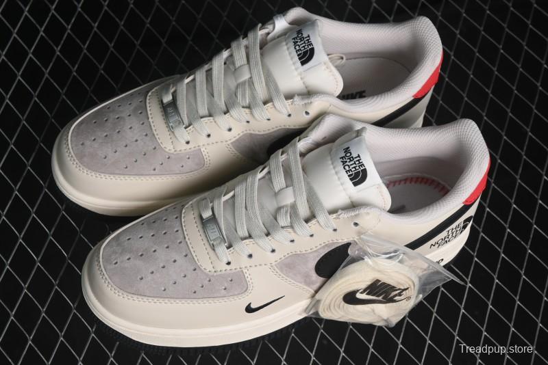 Nike Air Force 1 '07 Low The North Face Collaboration - Beige Black Red Sole Low-Top Casual Sneakers - XZ6188-309