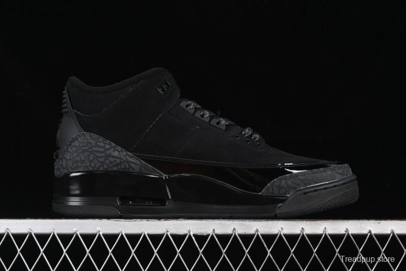 Nike Air Jordan 3 Retro Basketball Shoes Midnight Black - CT8532-001