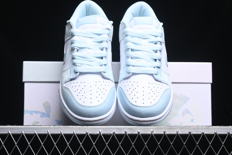Nike Dunk Low Year of the Dragon Limited Edition Imperial Blue and White Porcelain Low-Top Casual Sneakers - DV0833-104