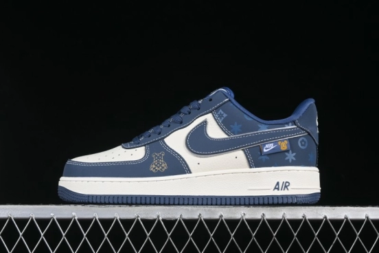 Nike Air Force 1 '07 Low Teddy Bear Collaboration Suede Blue Low-Top Casual Sneakers - KK1988-054