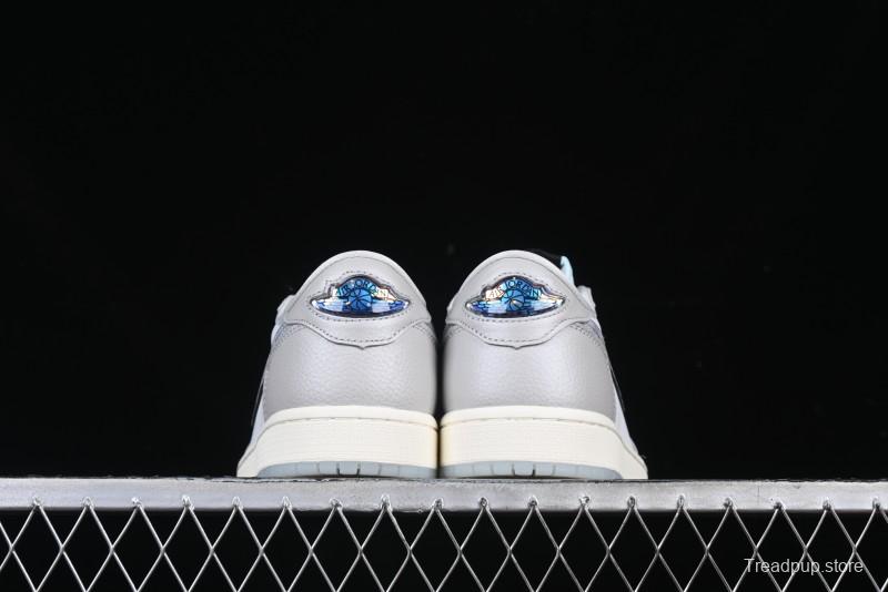 Nike Air Jordan 1 Low OG CNY AJ1 Snake Year Limited Silver Snake Low-Top Retro Basketball Shoes - HF3144-100