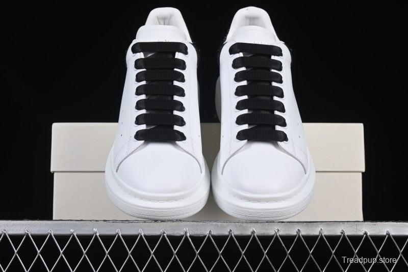 Alexander McQueen Oversized Sneakers with Black Suede Heel Detail - D.E5