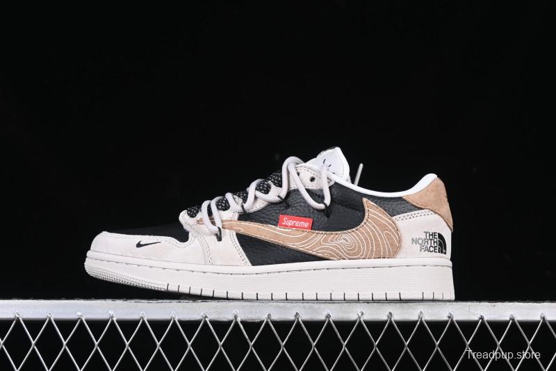 Nike Travis Scott x Fragment Design x Air Jordan 1 Low OG SP AJ1 Collaboration Sneakers - XS3186-200