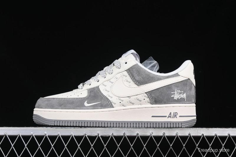 Nike Air Force 1 '07 Low Stussy Minimalist Grey Low-Top Casual Sneakers - XZ6188-672