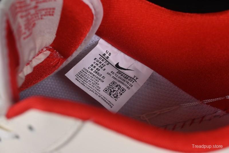 Nike Air Force 1 '07 Low Stussy Collaboration Beige Deep Orange Low-Top Casual Sneakers - DF0188-031