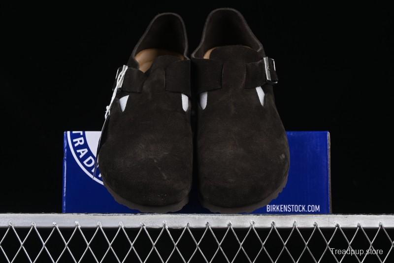 Birkenstock London BS Unisex Slip-On Casual Shoes with Soft Suede Leather and Lambswool Insole - BS