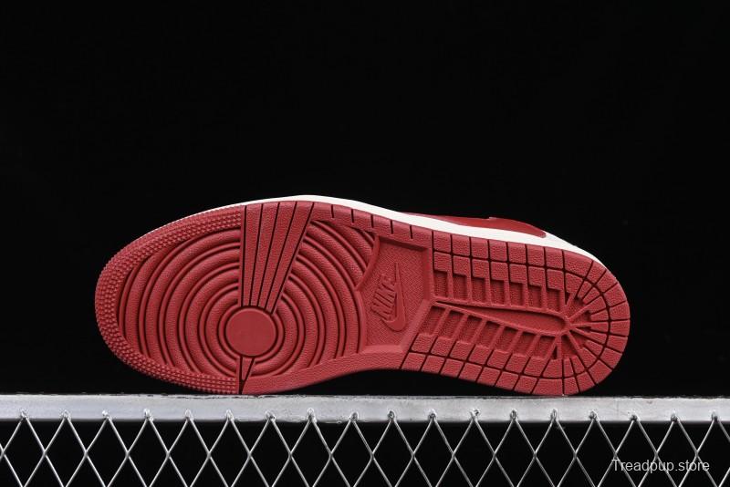 Nike Travis Scott x Fragment Design x Air Jordan 1 Low OG SP AJ1 Retro Sneakers with Reverse Swoosh - XZ6188-056