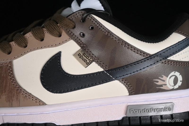 Nike Dunk Low Panda Prank Street Racing Electro Rust Distressed SB Strap Low-Top Casual Sneakers - DD1391-100