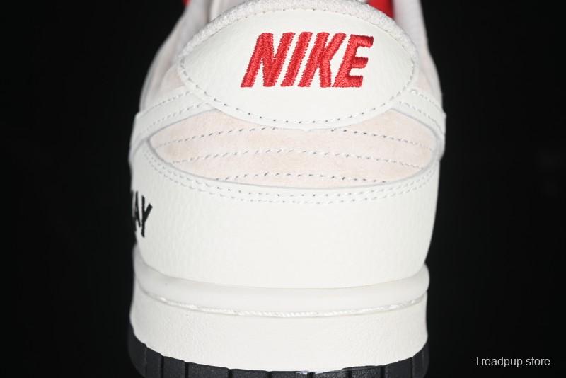 Nike SB Dunk Low Comme des Garcons Play Heart White Anniversary Custom Low-Top Casual Skate Shoes - DJ2024-052