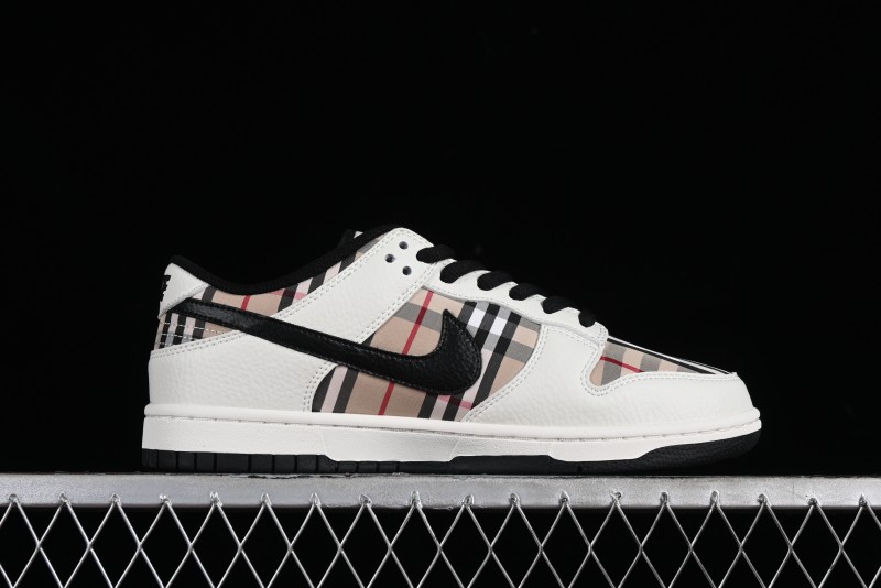 Nike Supreme SB Dunk Low Plaid Colorway Low-Top Casual Skateboarding Shoes - SP1098-051