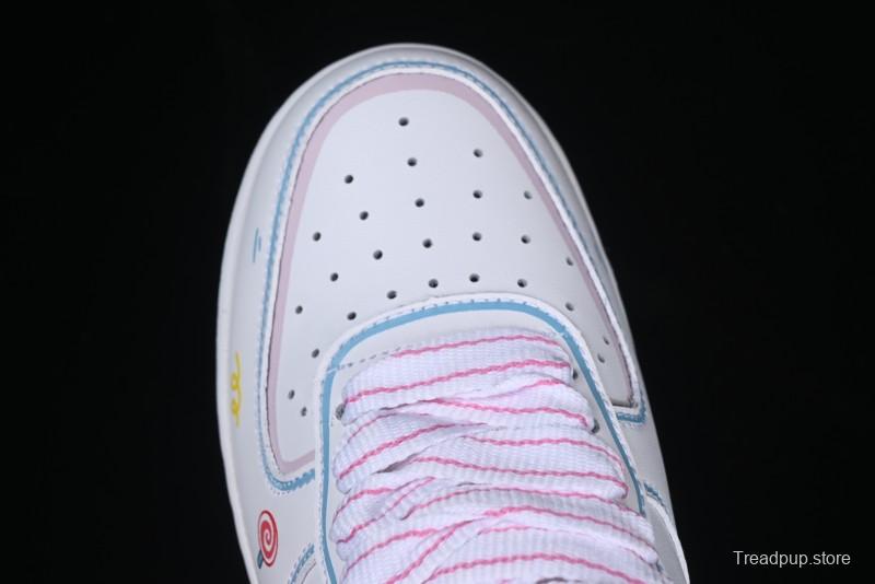 Nike Air Force 1 '07 Low Valentine's Day Limited Edition 2D Hand-Painted Graffiti Lollipop Casual Sneakers - TY0301-111