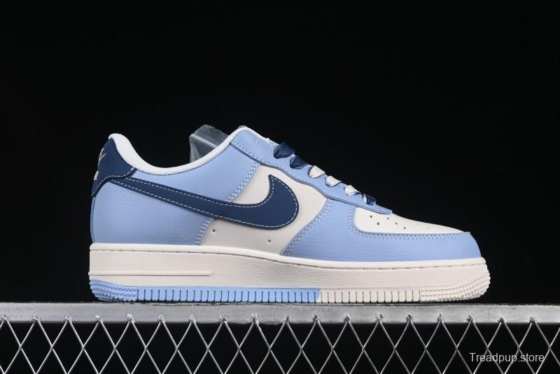 Nike Air Force 1 '07 Low Stussy Collaboration Dual-Tone Sky Blue Low-Top Casual Sneakers - XS1958-516