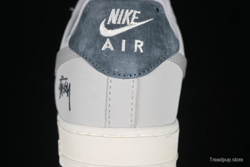 Nike Air Force 1 '07 Low Stussy Collaboration Galaxy Grey Low-Top Casual Sneakers - KK1988-055
