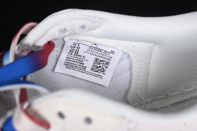 Nike Travis Scott x Fragment Design x Air Jordan 1 Low OG SP AJ1 Snake Year Limited Blue Swoosh Gum Sole Low-top Casual Sneakers - XS3086-011