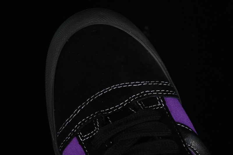 Vans Classics Knu Skool Black Purple Slip-On Shoes - VN0009QCSWE