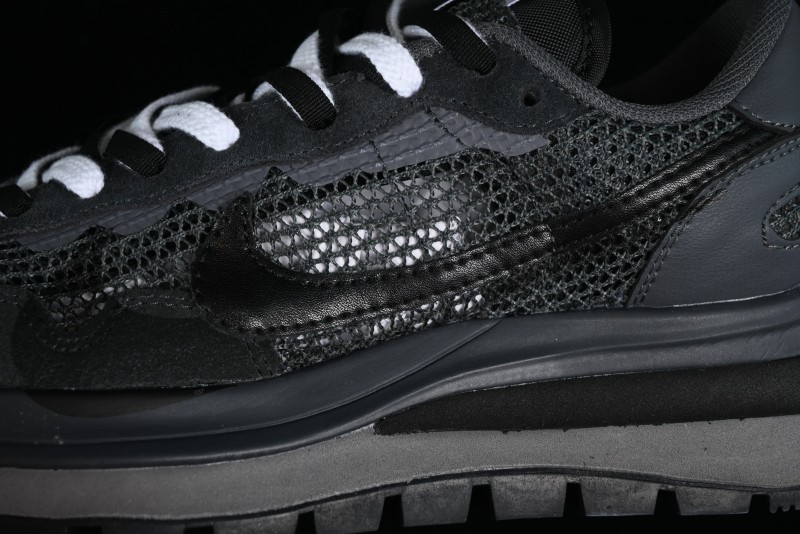 Nike Sacai VaporWaffle 3.0 Deconstructed Sneakers with Overlapping Swoosh and Double Tongue - CV1363-105