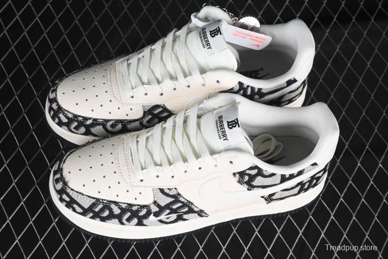 Nike Air Force 1 '07 Low Dior Collaboration Black Pattern Low-Top Casual Sneakers - DF0188-028