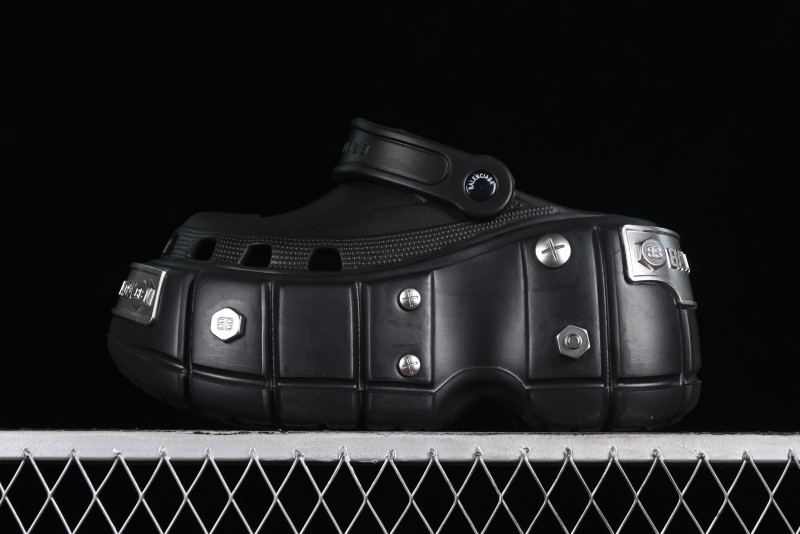 Balenciaga Hardcrocs Slide EVA Round Toe Ultra Thick Sole Clog Sandals - W1S8N1081