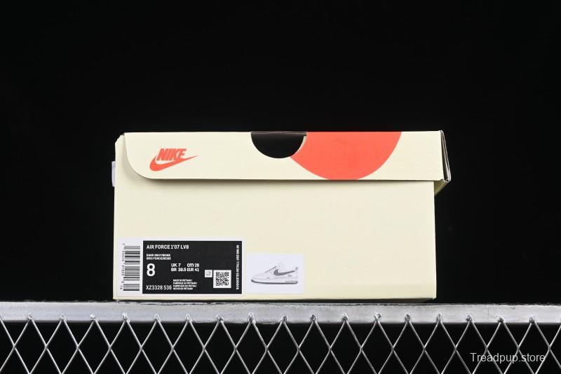 Nike Air Force 1 '07 Low Stussy Collaboration - Grey English Patchwork Low-Top Casual Sneakers - XZ3328-536