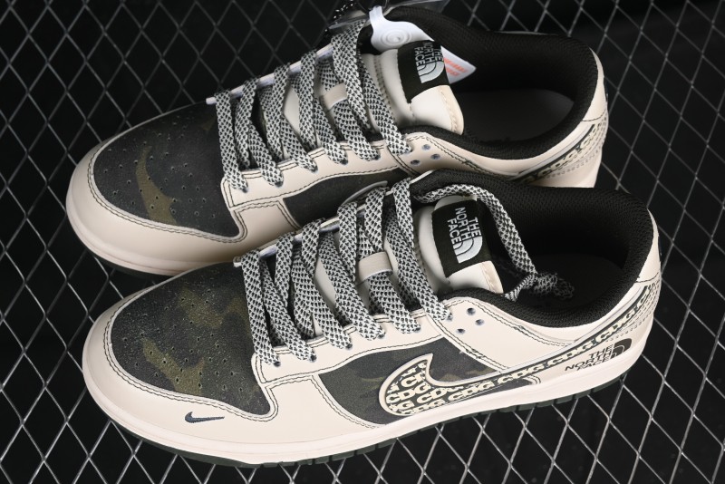 Nike SB Dunk Low The North Face x CDG Anniversary High-End Custom Low-Top Casual Sneakers - DM6868-015