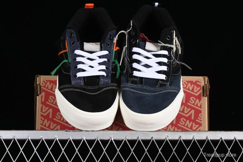 Vans Knu Skool Dragon Whisker Black Blue Slip-Resistant Cushioned Casual Low-Top Sneakers - VN0AUAK335