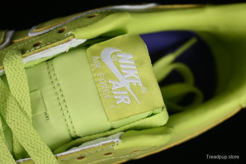 Nike CPFM x Nike Air Force 1 '07 Low Casual Sneakers in Lemon Green with SUNSHINE Design - DC4457-300