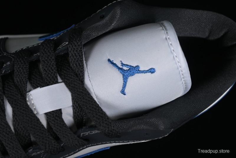 Nike Air Jordan 1 Low AJ1 Black Grey Blue Hook Basketball Shoes - DC0774-040