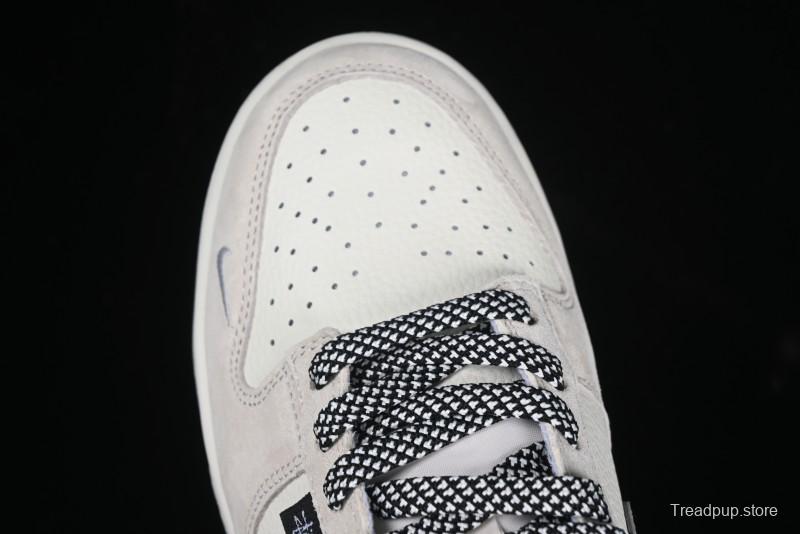 Nike SB Dunk Low Stussy Collaboration Grey Pig Suede Anniversary Custom Low-Top Casual Skate Shoes - DJ2024-061