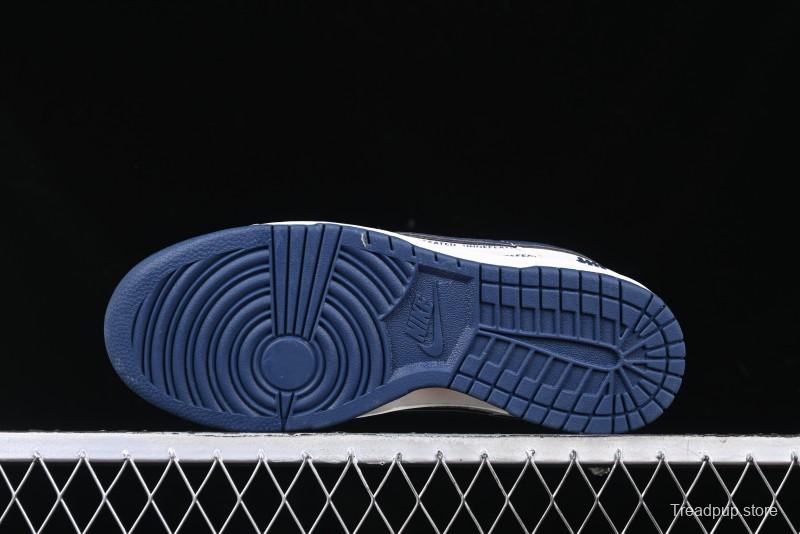 Nike SB Dunk Low UN Collaboration - Dark Blue Anniversary High-End Custom Low-Top Casual Sneakers - XX2026-666