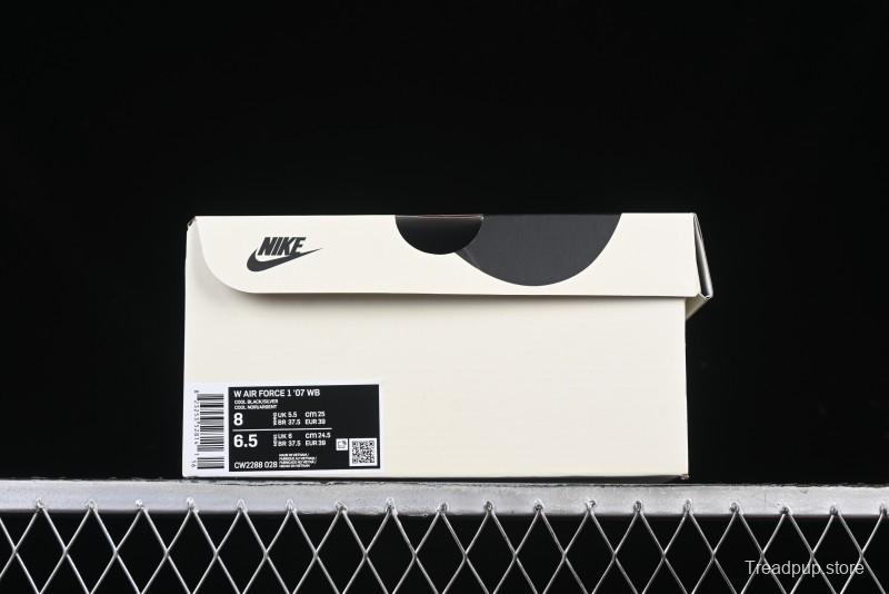 Nike Air Force 1 '07 Low Casual Sneakers with Black & Pink Double Swoosh - CW2288-028