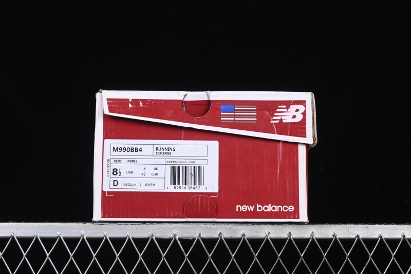 New Balance 990 Series Premium Retro Running Shoes with Carbon Midsole - M990BB4