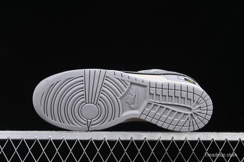 Nike SB Dunk Low The North Face Year of the Snake Grey White Grey Swoosh Anniversary Custom Low-Top Casual Skate Shoes - KK1333-019