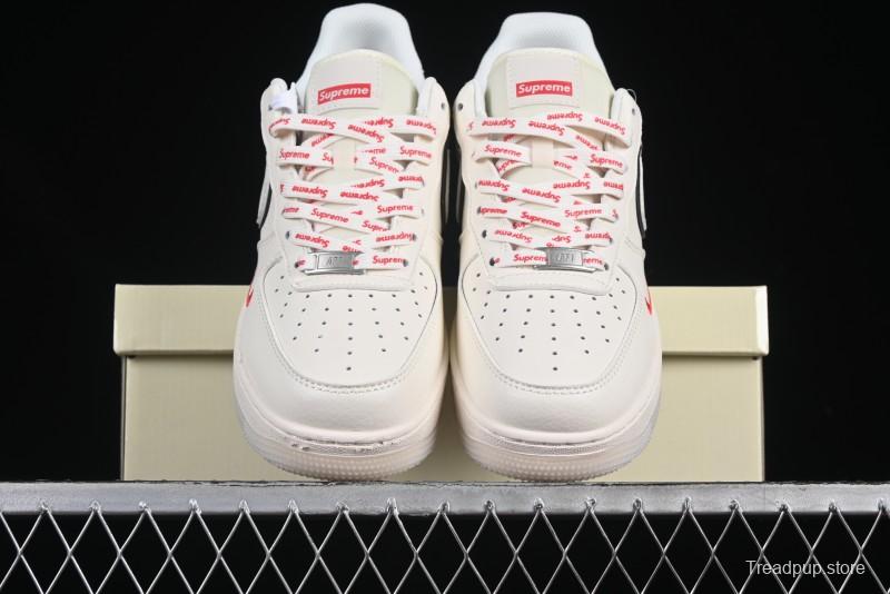 Nike Air Force 1 '07 Low Supreme Collaboration Off-White Crystal Custom Casual Sneakers - XZ6188-715