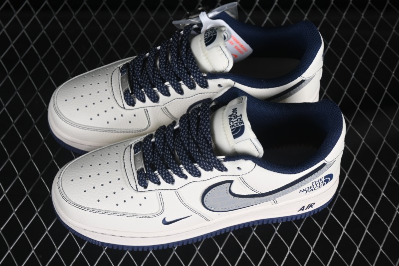 Nike Air Force 1 '07 Low The North Face x COMME des GARÇONS Navy Blue Line Casual Sneakers - HH7518-051