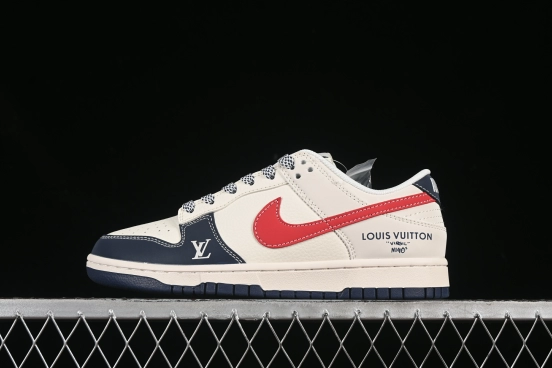 Nike SB Dunk Low LV Collaboration Anniversary Customized Low-Top Casual Skate Shoes - JJ2508-563