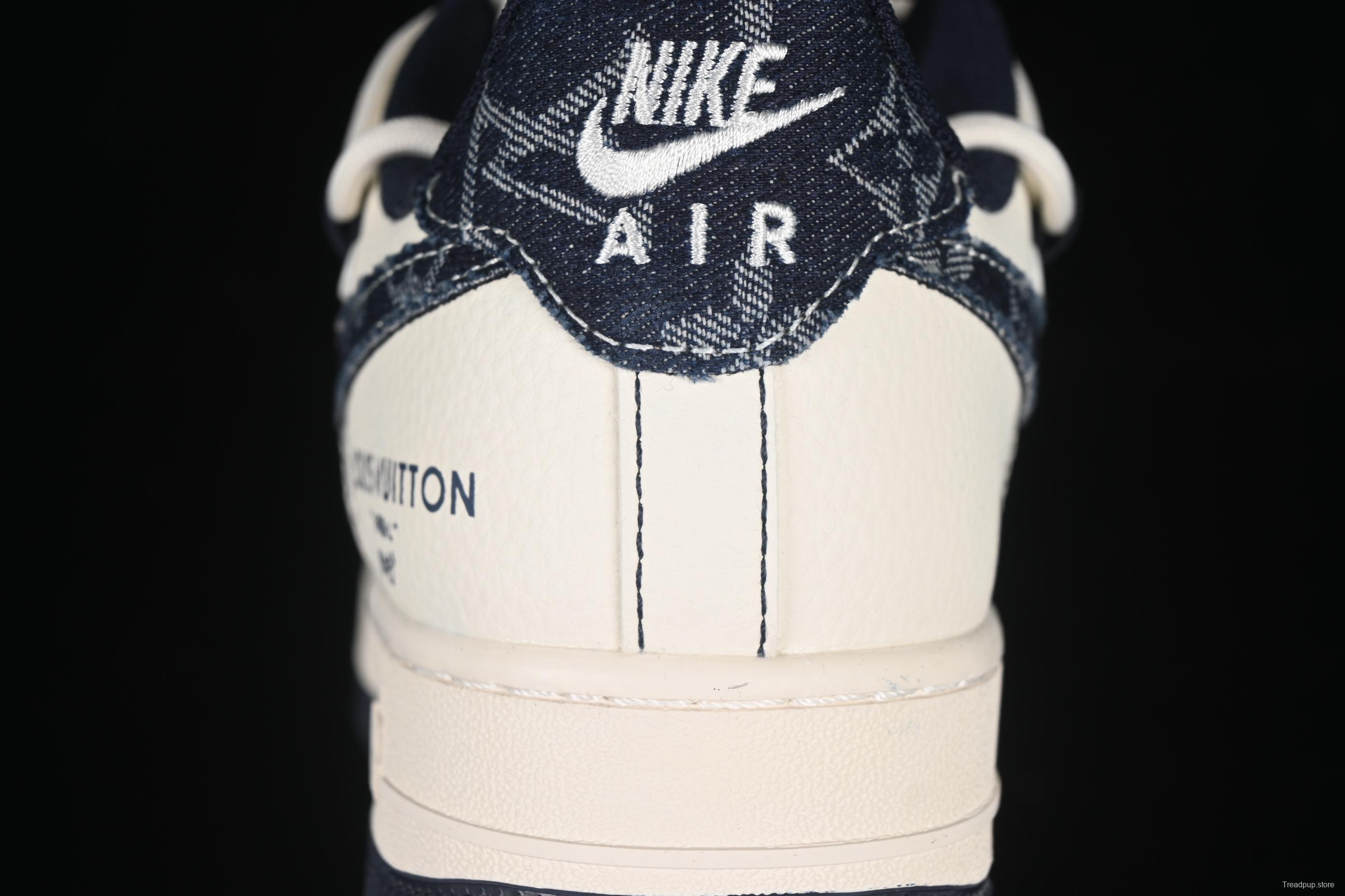 Nike Air Force 1 '07 Low LV Collaboration Black Denim Hook Drawstring Casual Sneakers - DM6868-060
