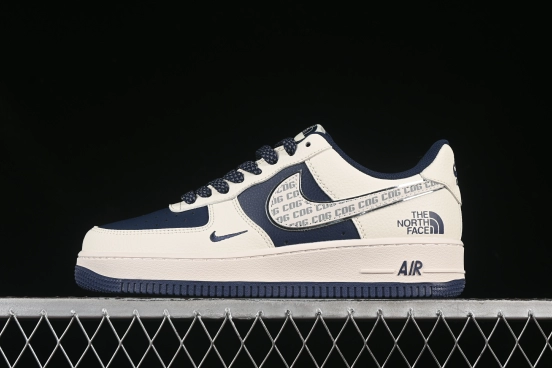 Nike Air Force 1'07 Low The North Face x Comme des Garçons Dark Blue Casual Sneakers - HH7518-075