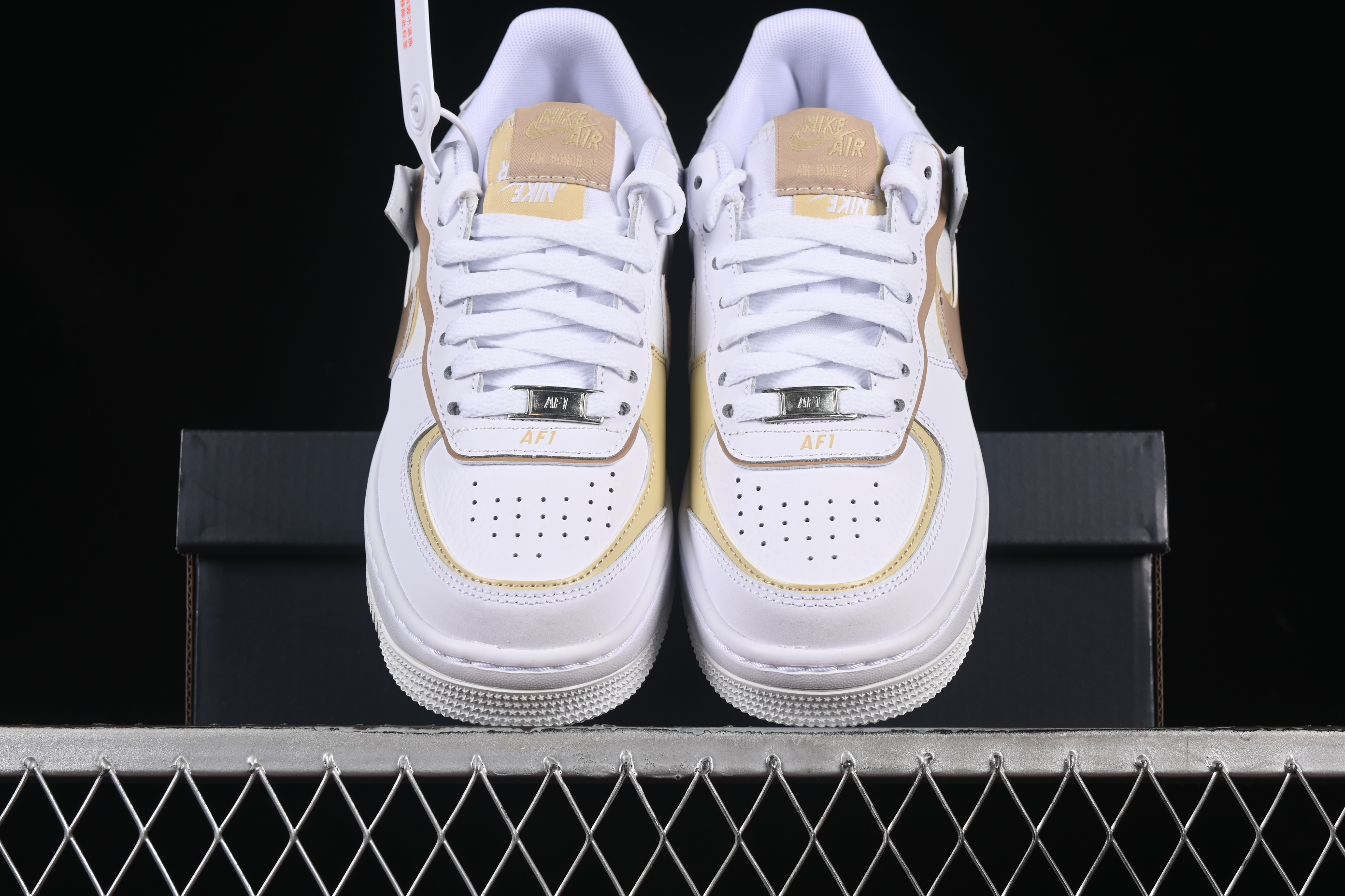Nike Air Force 1 Shadow Low-Top Sneakers with Lightweight EVA Midsole and Anti-Slip RB Rubber Outsole - DZ1847-111