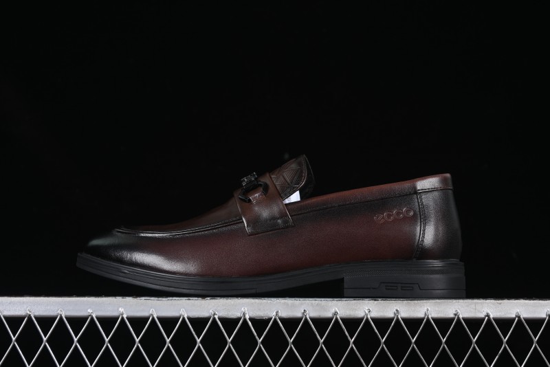 ECCO London Collection Slip-On Business Men's Leather Shoes with Wide Toe Design and Innovative Sole - 61160801002