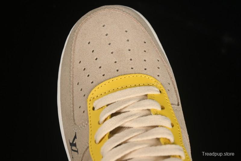 Nike Air Force 1'07 Low LV Collaboration Grey Yellow Casual Sneakers - HQ2037-322