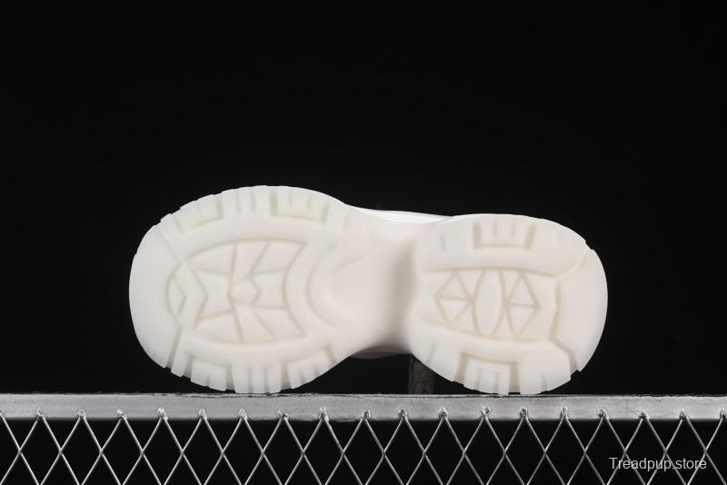 GG-CC Chunky Low Casual Fashion Sneakers with Thick Sole and Height Increasing Design - 2607 White