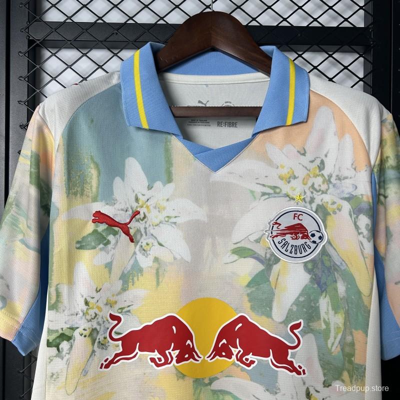 25/26 RB Salzburg White with Floral Pattern Jersey