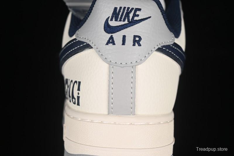 Nike Air Force 1 '07 Low Gucci Collaboration Grey Blue Swoosh Casual Sneakers - XS1958-543
