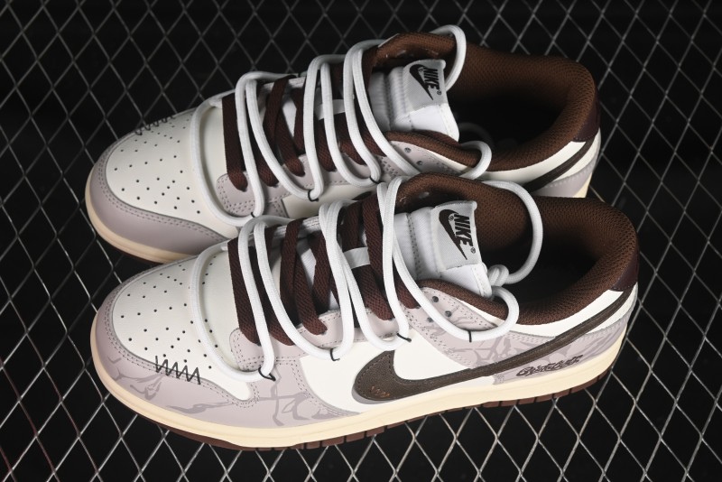 Nike Dunk Low Koala Party Distressed Grid Low-Top Casual Skate Shoes - DD1503-124